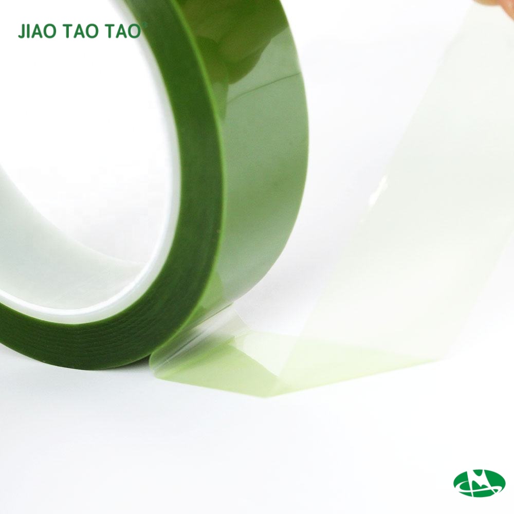 Deep green PET silicone tape with heat resistance, sharp masking lines and chemical resistance for powder coating, paint masking and electrical insulation. OEM manufacturing available.